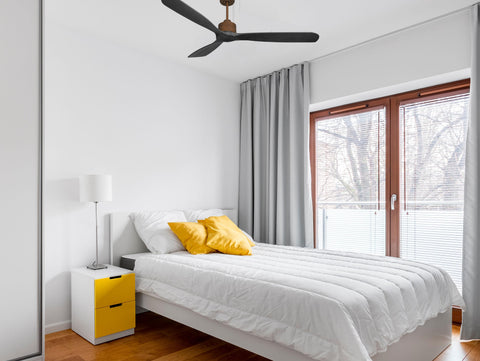 Ventilador de techo Reversible Termostato Wifi Motor DC Techos Inclinados Mando a Distancia Hypersilence Memoria FullWood 7