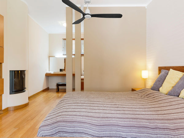 Ventilador de techo Reversible Termostato Wifi Motor DC Techos Inclinados Mando a Distancia Hypersilence Memoria FullWood 2