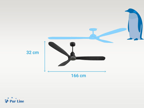 Ventilador de techo Reversible Termostato Wifi Motor DC Techos Inclinados Mando a Distancia Hypersilence Memoria FullWood 3
