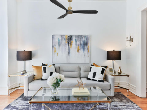 Ventilador de techo Reversible Termostato Wifi Motor DC Techos Inclinados Mando a Distancia Hypersilence Memoria FullWood 2