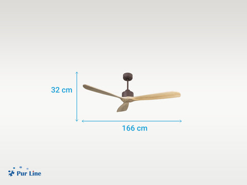Ventilador de techo Reversible Termostato Wifi Motor DC Techos Inclinados Mando a Distancia Hypersilence Memoria FullWood 6