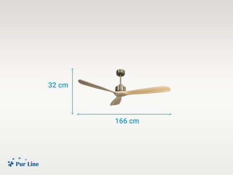 Ventilador de techo Reversible Termostato Wifi Motor DC Techos Inclinados Mando a Distancia Hypersilence Memoria FullWood 3
