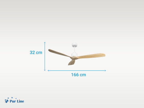 Ventilador de techo Reversible Termostato Wifi Motor DC Techos Inclinados Mando a Distancia Hypersilence Memoria FullWood 6