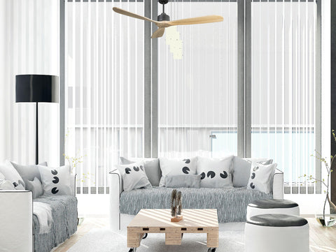 Ventilador de techo Reversible Termostato Wifi Motor DC Techos Inclinados Mando a Distancia Hypersilence Memoria FullWood 5