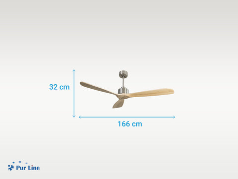 Ventilador de techo Reversible Termostato Wifi Motor DC Techos Inclinados Mando a Distancia Hypersilence Memoria FullWood 6