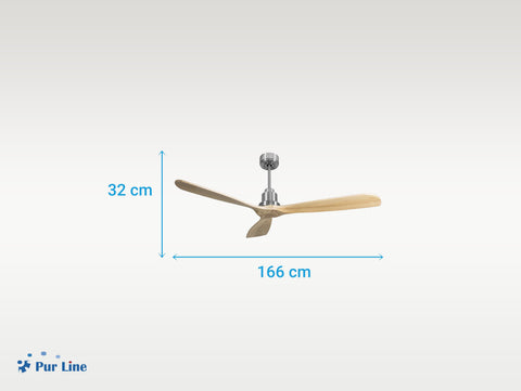 Ventilador de techo Reversible Termostato Wifi Motor DC Techos Inclinados Mando a Distancia Hypersilence Memoria FullWood 3