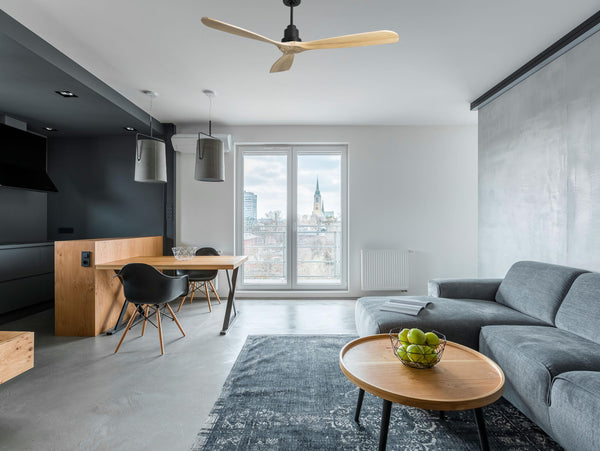 Ventilador de techo Reversible Termostato Wifi Motor DC Techos Inclinados Mando a Distancia Hypersilence Memoria FullWood 2