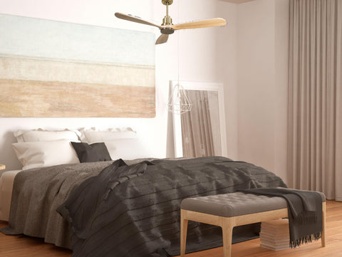 Ventilador de techo Reversible Termostato Wifi Motor DC Techos Inclinados Mando a Distancia Hypersilence Memoria FullWood 2