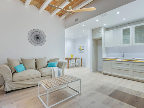 Ventilador de techo Reversible Termostato Wifi Motor DC Techos Inclinados Mando a Distancia Hypersilence Memoria FullWood 4