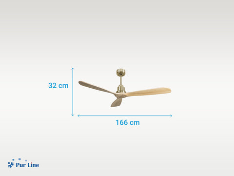 Ventilador de techo Reversible Termostato Wifi Motor DC Techos Inclinados Mando a Distancia Hypersilence Memoria FullWood 6