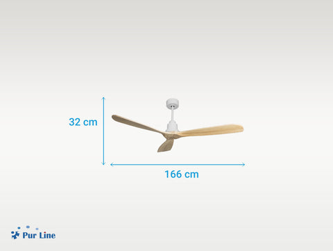 Ventilador de techo Reversible Termostato Wifi Motor DC Techos Inclinados Mando a Distancia Hypersilence Memoria FullWood 5