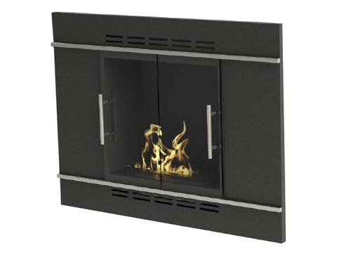 Biochimenea mural insertable con puertas