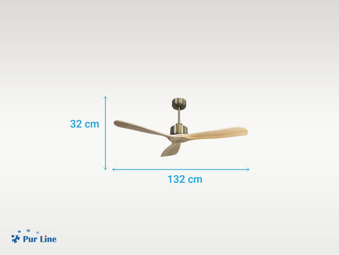 Ventilador de techo Reversible Termostato Wifi Motor DC Techos Inclinados Mando a Distancia Hypersilence Memoria FullWood 6