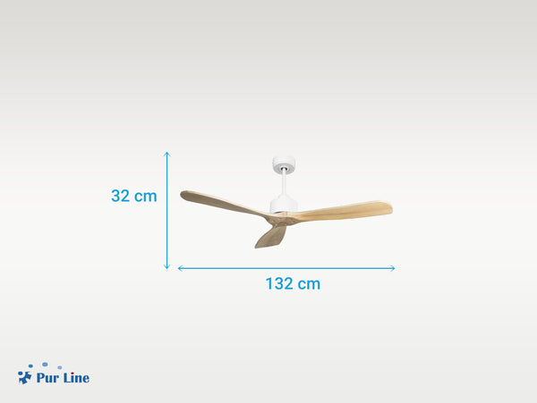 Ventilador de techo Reversible Termostato Wifi Motor DC Techos Inclinados Mando a Distancia Hypersilence Memoria FullWood 2