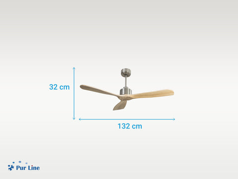 Ventilador de techo Reversible Termostato Wifi Motor DC Techos Inclinados Mando a Distancia Hypersilence Memoria FullWood 5