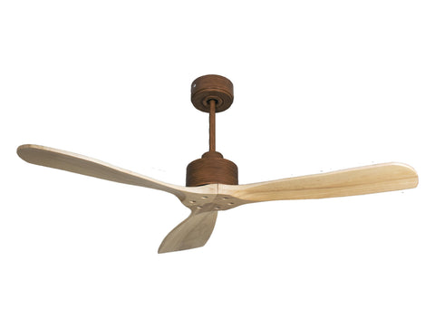Ventilador de techo Reversible Termostato Wifi Motor DC Techos Inclinados Mando a Distancia Hypersilence Memoria FullWood 1
