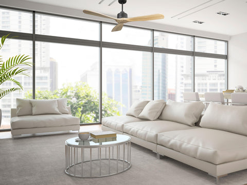 Ventilador de techo Reversible Termostato Wifi Motor DC Techos Inclinados Mando a Distancia Hypersilence Memoria FullWood 4