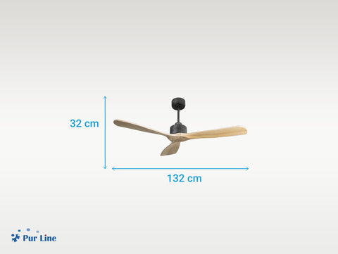 Ventilador de techo Reversible Termostato Wifi Motor DC Techos Inclinados Mando a Distancia Hypersilence Memoria FullWood 6