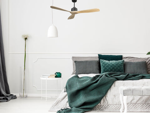 Ventilador de techo Reversible Termostato Wifi Motor DC Techos Inclinados Mando a Distancia Hypersilence Memoria FullWood 7