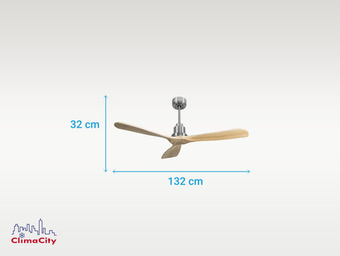 Ventilador de techo Reversible Termostato Wifi Motor DC Techos Inclinados Mando a Distancia Hypersilence Memoria FullWood 5