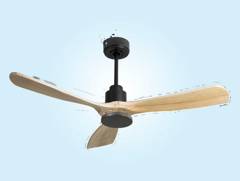 Ventilador de techo Reversible Termostato Wifi Motor DC Techos Inclinados Mando a Distancia Hypersilence Memoria FullWood 3