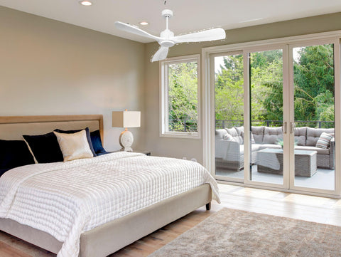 Ventilador de techo Modo Invierno/Verano Termostato Wifi Motor DC Techos Inclinados Mando a Distancia Hypersilence Memoria FullWood