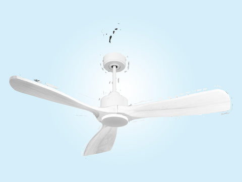 Ventilador de techo Modo Invierno/Verano Termostato Wifi Motor DC Techos Inclinados Mando a Distancia Hypersilence Memoria FullWood