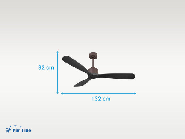 Ventilador de techo Reversible Termostato Wifi Motor DC Techos Inclinados Mando a Distancia Hypersilence Memoria FullWood 2