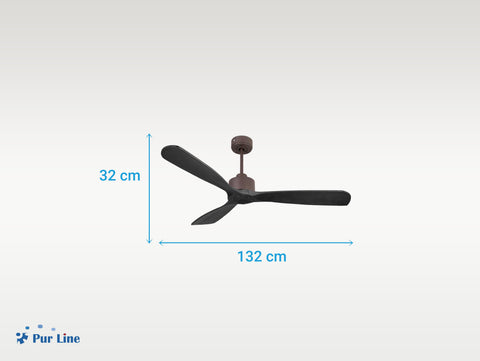 Ventilador de techo Reversible Termostato Wifi Motor DC Techos Inclinados Mando a Distancia Hypersilence Memoria FullWood 2