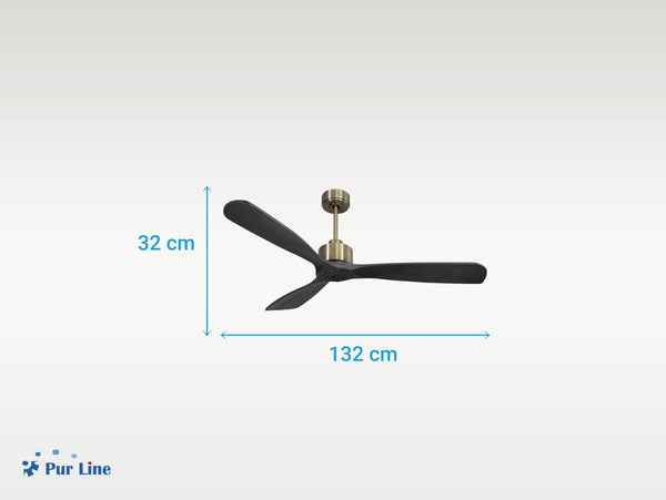 Ventilador de techo Reversible Termostato Wifi Motor DC Techos Inclinados Mando a Distancia Hypersilence Memoria FullWood 2