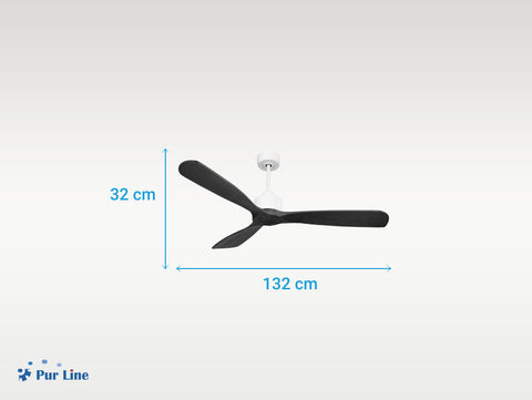 Ventilador de techo Reversible Termostato Wifi Motor DC Techos Inclinados Mando a Distancia Hypersilence Memoria FullWood 5