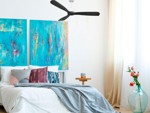 Ventilador de techo Reversible Termostato Wifi Motor DC Techos Inclinados Mando a Distancia Hypersilence Memoria FullWood 6