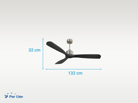 Ventilador de techo Reversible Termostato Wifi Motor DC Techos Inclinados Mando a Distancia Hypersilence Memoria FullWood 5