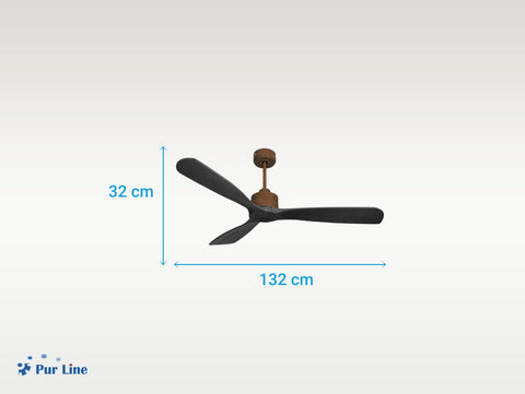 Ventilador de techo Reversible Termostato Wifi Motor DC Techos Inclinados Mando a Distancia Hypersilence Memoria FullWood 4
