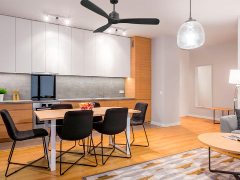 Ventilador de techo Reversible Termostato Wifi Motor DC Techos Inclinados Mando a Distancia Hypersilence Memoria FullWood 5