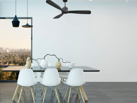 Ventilador de techo Reversible Termostato Wifi Motor DC Techos Inclinados Mando a Distancia Hypersilence Memoria FullWood 7