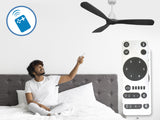 Ventilador de techo Reversible Termostato Wifi Motor DC Techos Inclinados Mando a Distancia Hypersilence Memoria FullWood 7