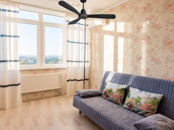 Ventilador de techo Reversible Termostato Wifi Motor DC Techos Inclinados Mando a Distancia Hypersilence Memoria FullWood 2