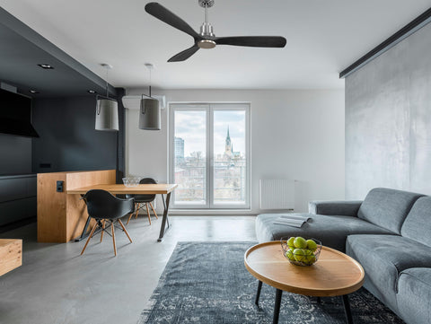 Ventilador de techo Reversible Termostato Wifi Motor DC Techos Inclinados Mando a Distancia Hypersilence Memoria FullWood 2