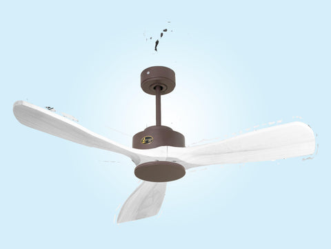 Ventilador de techo Modo Invierno/Verano Termostato Wifi Motor DC Techos Inclinados Mando a Distancia Hypersilence Memoria FullWood