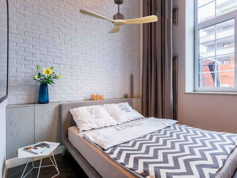 Ventilador de techo Reversible Termostato Wifi Motor DC Techos Inclinados Mando a Distancia Hypersilence Memoria FullWood 5