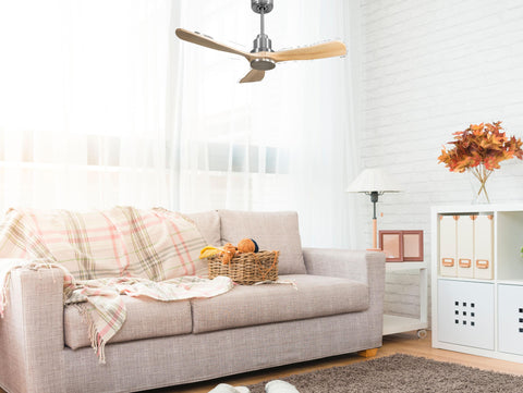 Ventilador de techo Reversible Termostato Wifi Motor DC Techos Inclinados Mando a Distancia Hypersilence Memoria FullWood 2