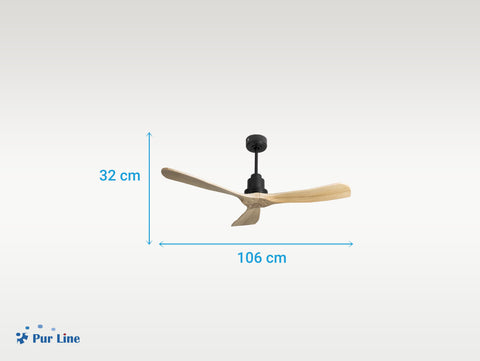Ventilador de techo Reversible Termostato Wifi Motor DC Techos Inclinados Mando a Distancia Hypersilence Memoria FullWood 4