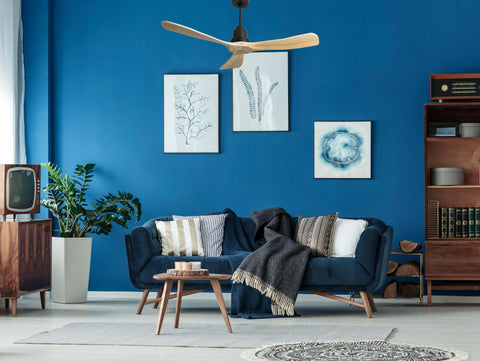 Ventilador de techo Reversible Termostato Wifi Motor DC Techos Inclinados Mando a Distancia Hypersilence Memoria FullWood 7