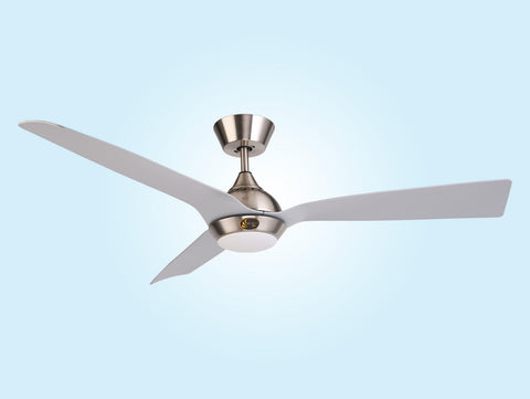 Ventilador de techo DC gris con aspas de 132cm y luz para 35m2