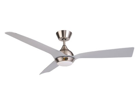 Ventilador de techo DC gris con aspas de 132cm y luz para 35m2