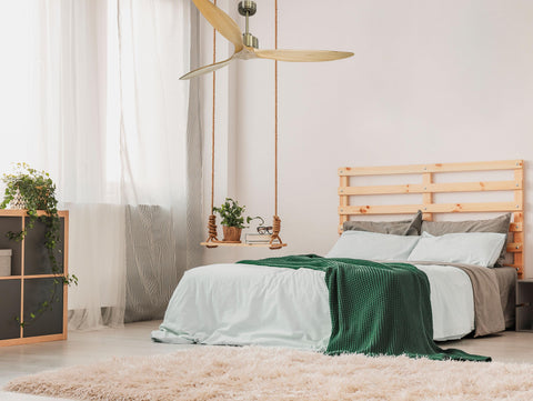 Ventilador de techo Reversible Termostato Wifi Motor DC Techos Inclinados Mando a Distancia Hypersilence Memoria FullWood 4