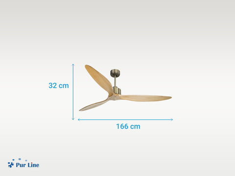 Ventilador de techo Reversible Termostato Wifi Motor DC Techos Inclinados Mando a Distancia Hypersilence Memoria FullWood 6