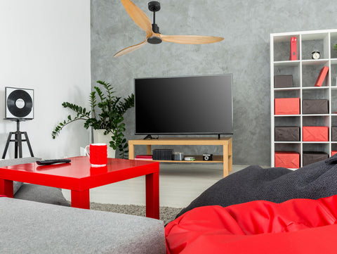 Ventilador de techo Reversible Termostato Wifi Motor DC Techos Inclinados Mando a Distancia Hypersilence Memoria FullWood 4