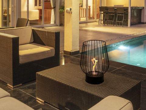 Chimenea de sobremesa tipo farol